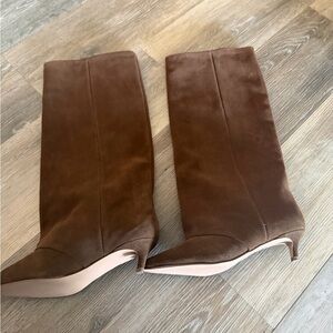 Steve Madden Brown Knee-High Suede Heeled Boots